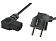 Power Supply Cable Shuko - CEE Hook  2,00m. Black
